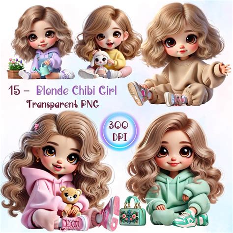 15 Cute Chibi Blonde Baby Girl PNG Chibi Girl Clipart Chibi Dolls Clipart Blonde Baby Girl