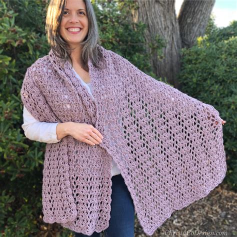 Easy Crochet Rectangle Shawl Pattern Littorina Shawl Christacodesign Prayer Shawl Crochet