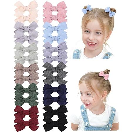 Amazon Doboi Pcs Baby Hair Bows Clips Fully Lined Solid