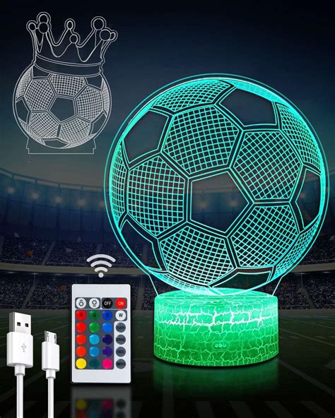 Trongle Football Veilleuse Couleurs Et Modes D Lampe Optique