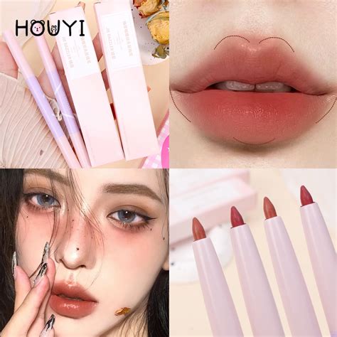 2 Colors Matte Nude Contour Lipstick Long Lasting Non Fading Velvet