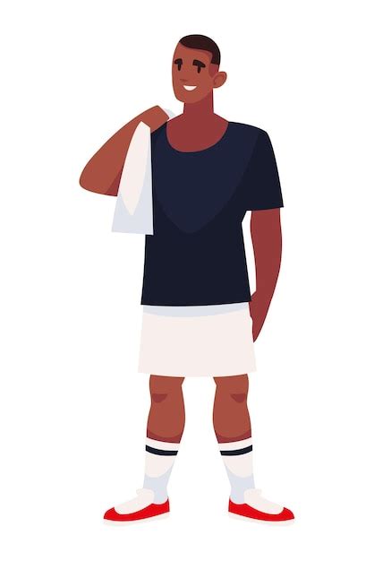 Premium Vector Fitness Man With Towel Illustration