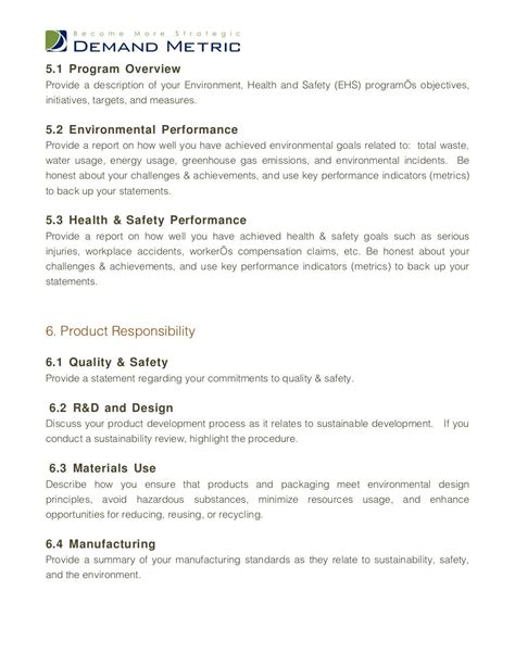 Sustainability Report Template