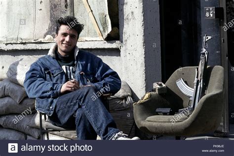 15th March 1993 During The Siege Of Sarajevo A Bosnian Policeman In