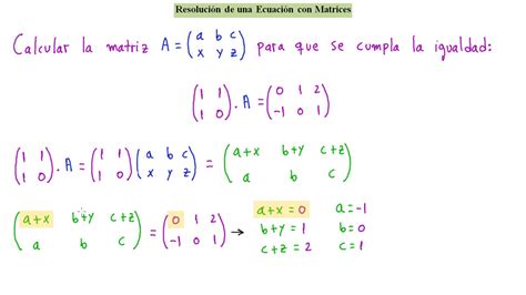 Aprende F Cilmente A Resolver Ecuaciones Con Matrices Youtube