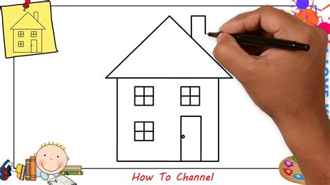 How To Draw A House Easy Step By Step For Kids Beginners Children 3