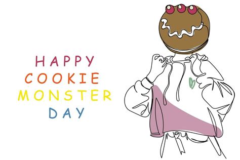 Happy Cookie Monster Day Poster 34896835 Vector Art At Vecteezy