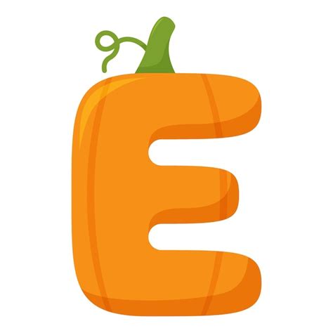 Premium Vector Letter E Pumpkin Vector Illustration