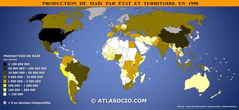 Carte Du Monde Production De Ma S Par Tat Atlasocio