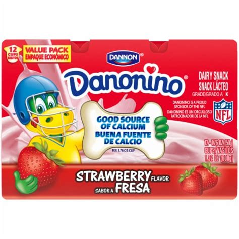 Danonino Strawberry Kids Low Fat Yogurt Cups 12 Ct 176 Oz Frys