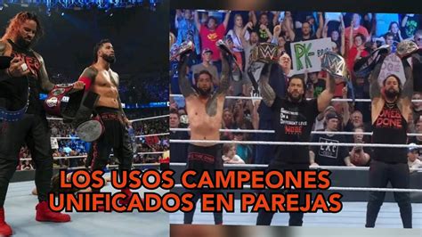 Los Usos Nuevos Campeones Unificados En Parejas Youtube