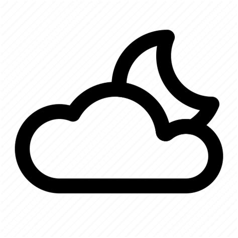 Cloud Cloudy Moon Night Sky Weather Icon