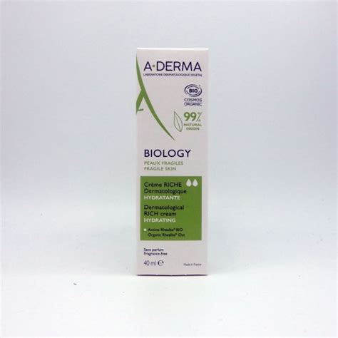 BIOLOGY A Derma crème RICHE hydratante pour peau fragile sèche 40 ml