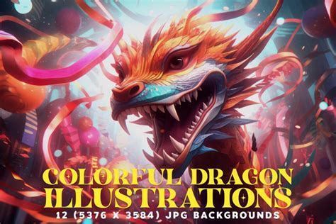 12 Colorful Dragon Illustrations in 5K | HipFonts