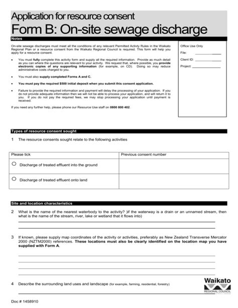 Sewage Discharge Contaminants Onto Or Into Land