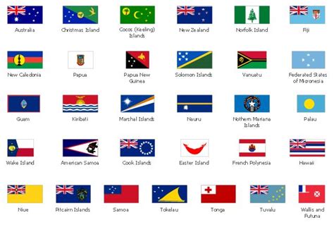 Oceanian Flags Clip Art Wallis And Futuna Wake Island Vanuatu