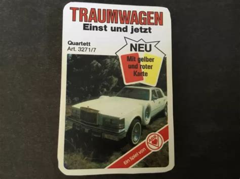QUARTETT KARTENSPIEL SPIELKARTEN Traumwagen Einst Jetzt Autos ASS 3271