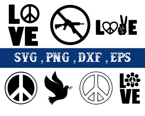 Peace Sign Svg Bundle Peace Sign Svg Peace Svg Peace Love Svg Peace