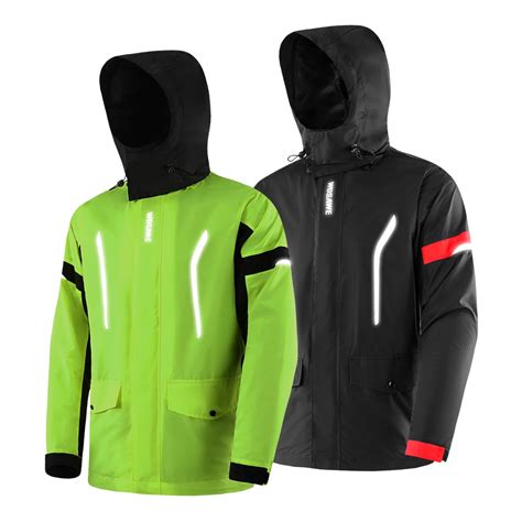 Wosawe Cycling Raincoat Hooded Jackets Rain Coat Waterproof Lightweight