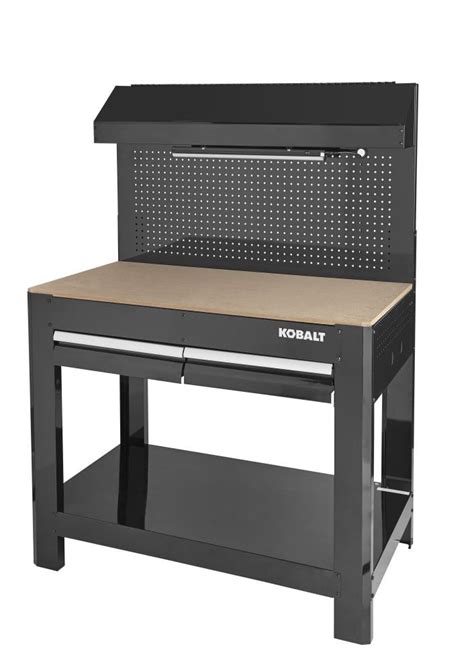 Kobalt 45 In W X 36 In H 3 Drawer White Powder Coat Wood Work Bench At