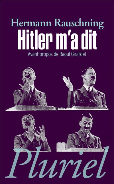 Hitler M A Dit Broch Hermann Rauschning Achat Livre Fnac