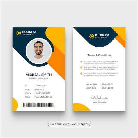 Premium Psd Corporate Office Employee Id Card Template