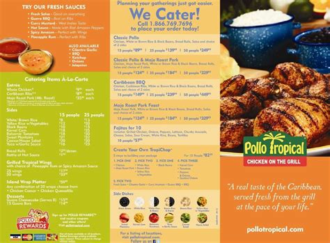 Pollo Tropical Menu, Menu for Pollo Tropical, Wynwood/Edgewater, Miami - Urbanspoon/Zomato