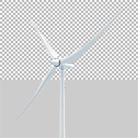 Premium Psd Wind Turbine On Transparent Background Ai Generated