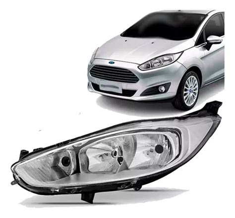 Farol New Fiesta Cromo Esquerdo