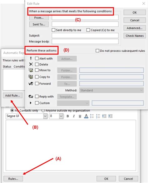 Cómo configurar mensaje de respuesta automática Outlook Mailbird