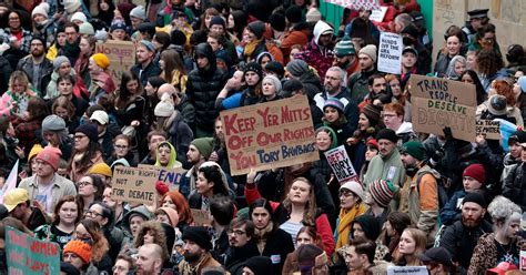 Trans Rights Activists Protest Over Gender Reform Bill Being Blocked In