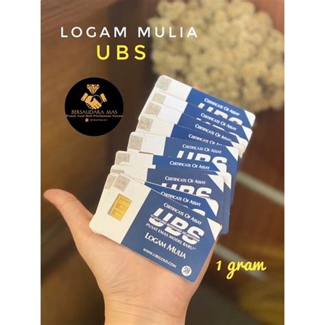 Jual Logam Mulia Ubs Gram Bersertifikat Sni Disertakan Surat