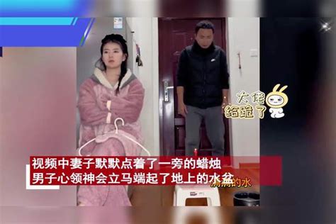 男子在外喝酒半夜回家，进门发现妻子早已等候多时，之后一幕爆笑