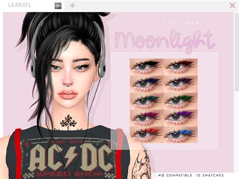 Learxfl Moonlight Eyeliner The Sims 4 Create A Sim CurseForge