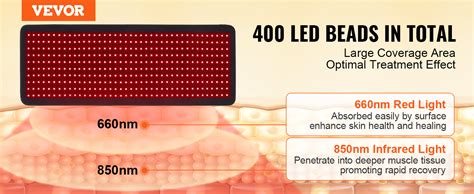 Vevor Red Light Therapy Mat For Body Pcs Led Light Therapy Pad