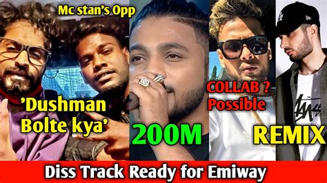 Diss Track 2 Ready For Emiway R1 Post With Emiway Raftaar S 200M