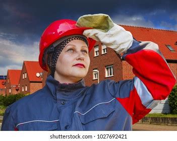 1 Woman Protective Working Clothes Labor Protection Under Construction Under Construction ...