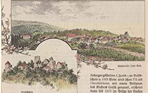 Orig Kolorierter Holzstich Bayern Gleisweiler 1850 Kunst