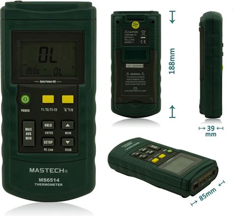 Buy Mastech Ms Dual Channel Digital Thermometer Temperature Logger