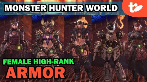 Monster Hunter World Female Armor Sets Skills And Color Editor High Rank Part 2 Youtube