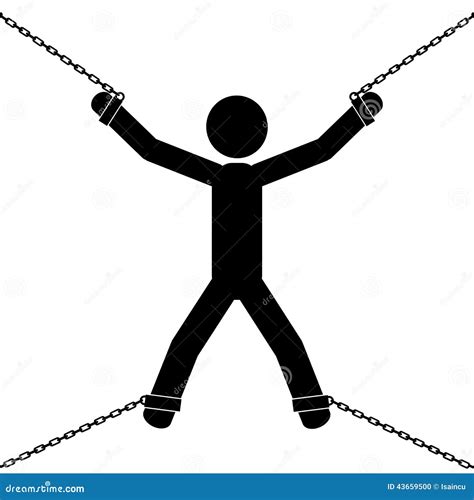 In Chains Stock Vector Illustration Of Bondage Pictogram 43659500