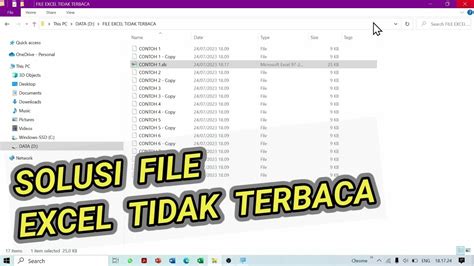 Tutorial Mengatasi File Excel Tidak Terbaca Di Laptop How To Solve