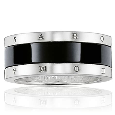 Bague Ruban C Ramique Noire En Argent Tr Ocarat