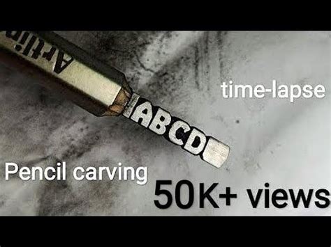 Pencil Carving Tutorial For Beginners Carving ABCD Micro Arts