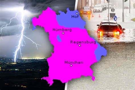 Unwetter in München und Bayern Wetterdienst warnt am Freitag und am