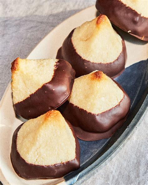 Chocolate Dipped Coconut Macaroons Recipe Saveur