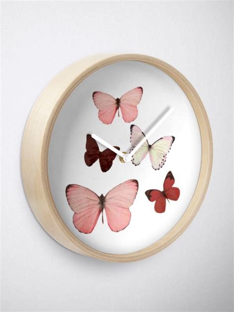 Horloge Papillons Rose Par Medly Horloge Originale Horloge Design