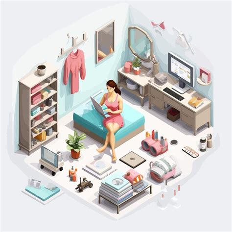 Premium Vector 3d Isometric Flat Vector Conceptual Illustration Of Female