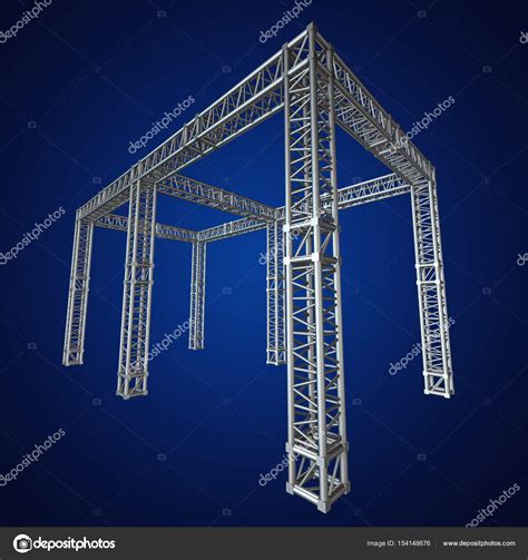 Steel truss girder rooftop construction Stock Photo by ©newb1 154148676