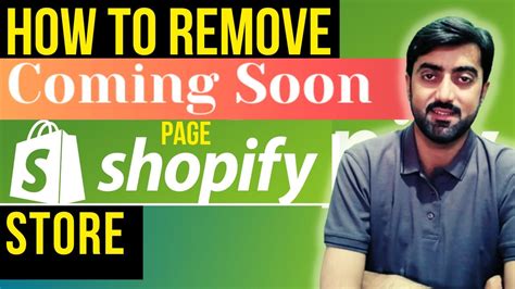 How To Remove Shopify Coming Soon Page Opening Soon In Shopify